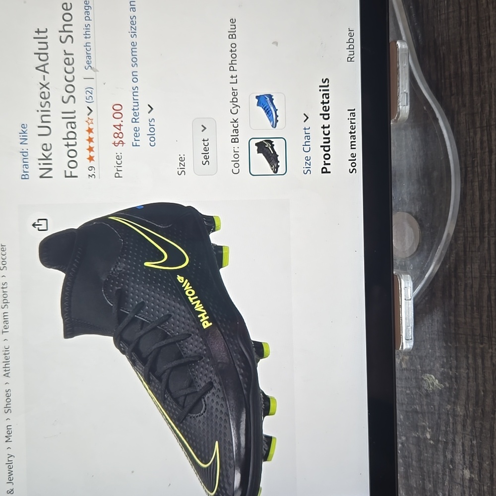 NIKE PHANTOM UNISEX FOOTBALL SOCCER CLEAT/SHOE SZ 7.5 - Picture 10 of 11